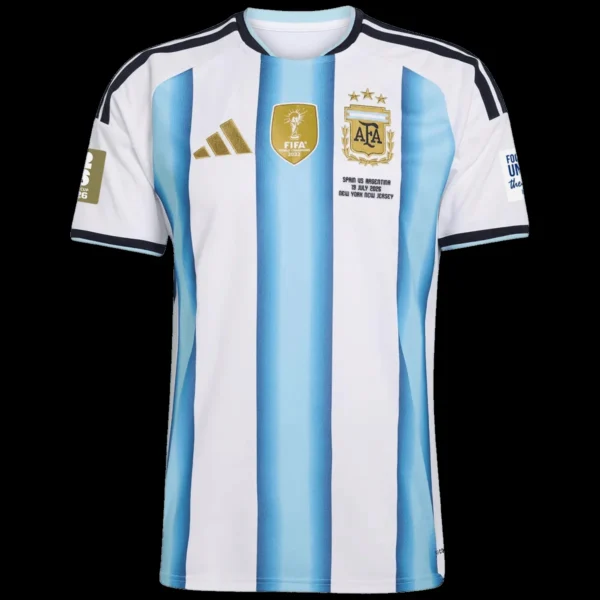 Argentina Home Soccer Jersey 2026 Player Version FIFA World Cup 2026 Final Match Edition (With Patches) – front view
