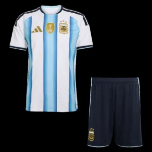 Argentina Home Soccer Kit – Jersey + Shorts 2026 – Fan Version – front view
