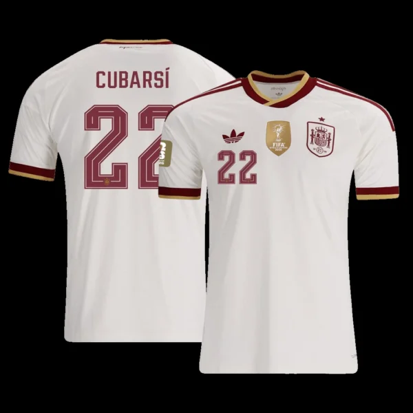 CUBARSÍ #22 Spain Away Soccer Jersey Champion Edition 2026 Player Version – front view