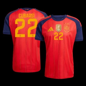 CUBARSÍ #22 Spain Home Soccer Jersey Champion Edition 2026 Player Version – front view