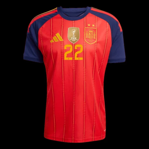 CUBARSÍ #22 Spain Home Soccer Jersey Champion Edition 2026 Player Version – jersey details