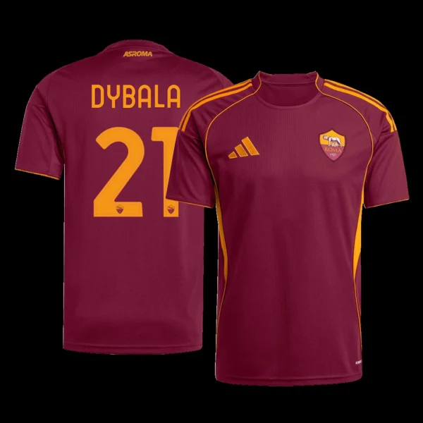 DYBALA #21 Roma Home Soccer Jersey 2025/26 – Fan Version – front view