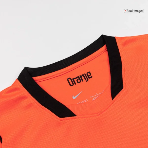 F.DE JONG #21 Netherlands Home Soccer Jersey 2026 – Fan Version – badge and fabric details