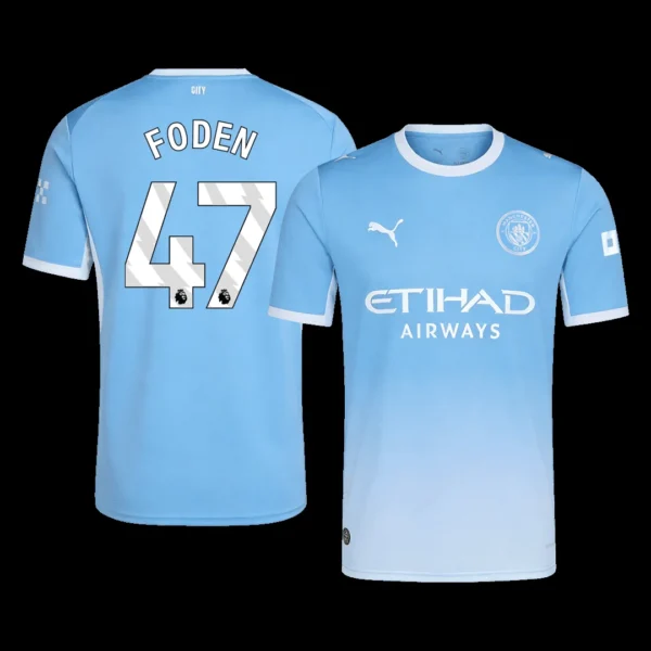 FODEN #47 Manchester City Home Soccer Jersey 2026/27 – Fan Version – front view
