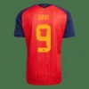 GAVI #9 Spain Home Soccer Jersey 2026 Champion Edition – Fan Version – back view