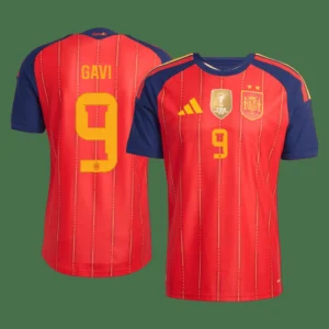 GAVI #9 Spain Home Soccer Jersey Champion Edition 2026 Player Version – front view