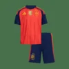Kid’s Spain Home Soccer Kit – Jersey + Shorts Champion Edition 2026 – Fan Version – front view