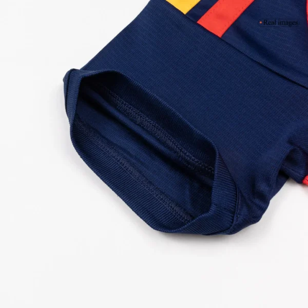 Kid’s Spain Home Soccer Kit – Jersey + Shorts Champion Edition 2026 – Fan Version – badge and fabric details