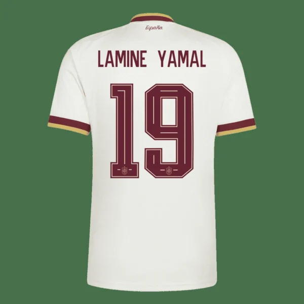 Lamine Yamal #19 Spain Away Soccer Jersey 2026 Champion Edition – Fan Version – back view