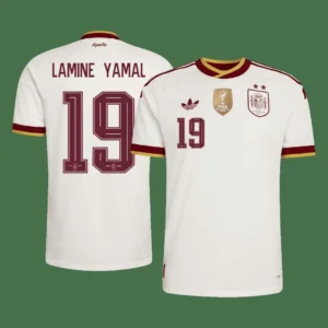 Lamine Yamal #19 Spain Away Soccer Jersey Champion Edition 2026 Player Version – front view