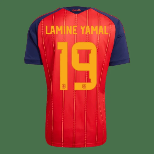 Lamine Yamal #19 Spain 2026 Champion Home Jersey – Player Version – back view