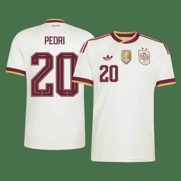 PEDRI #20 Spain Away Soccer Jersey 2026 Champion Edition – Fan Version – front view