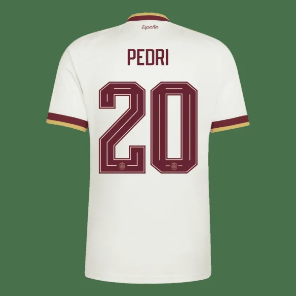 PEDRI #20 Spain Away Soccer Jersey 2026 Champion Edition – Fan Version – back view