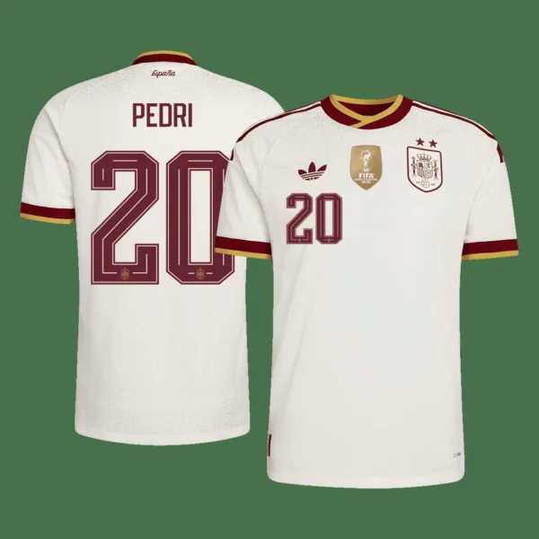 PEDRI #20 Spain Away Soccer Jersey Champion Edition 2026 Player Version – front view