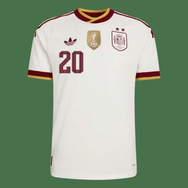 PEDRI #20 Spain Away Soccer Jersey Champion Edition 2026 Player Version – jersey details
