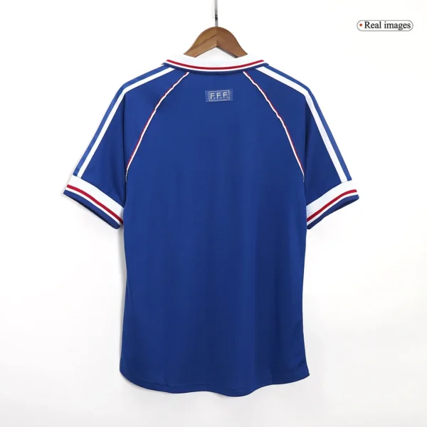 France 1998 Retro Home Soccer Jersey – back view