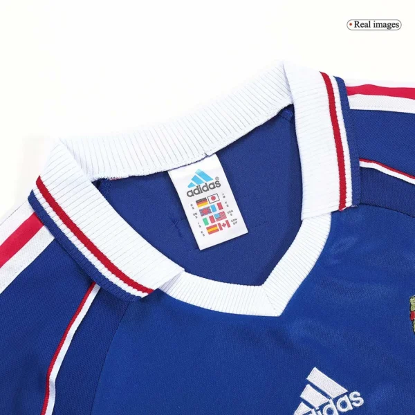 France 1998 Retro Home Soccer Jersey – jersey details