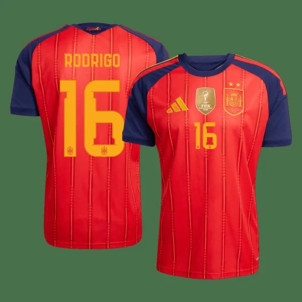 rodrigo-16-spain-home-soccer-jersey-champion-edition-2026-player-version-01 RODRIGO #16 Spain Home Soccer Jersey Champion Edition 2026 Player Version β front view