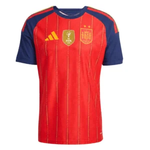 Spain Home Soccer Jersey 2026 Champion Edition Player Version – 2 Stars – front view