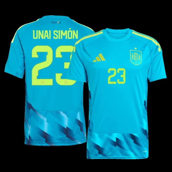 UNAI SIMÓN #23 Spain Goalkeeper Soccer Jersey 2026 – Fan Version – front view