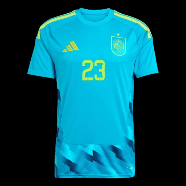UNAI SIMÓN #23 Spain Goalkeeper Soccer Jersey 2026 – Fan Version – jersey details