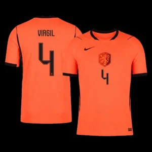 VIRGIL #4 Netherlands Home Soccer Jersey 2026 Player Version – front view