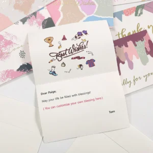 1 Pcs Random Style Personalized Message Greeting Card – Fan Version – front view