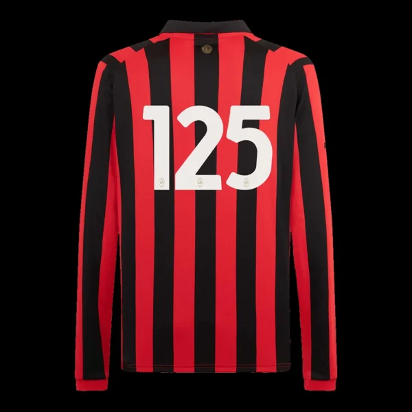 #125 AC Milan 125th Anniversary Long Sleeve Soccer Jersey – Fan Version – front view