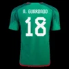A.GUARDADO #18 Mexico Home Soccer Jersey 2022 – Player Version – front view
