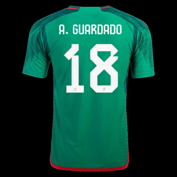 A.GUARDADO #18 Mexico Home Soccer Jersey 2022 – Player Version – front view