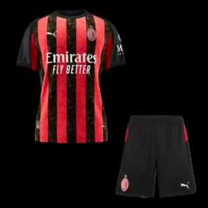 AC Milan Home Soccer Kit – Jersey + Shorts 2025/26 – Fan Version – front view