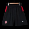 AC Milan Home Soccer Shorts 2025/26 – Fan Version – badge and fabric details