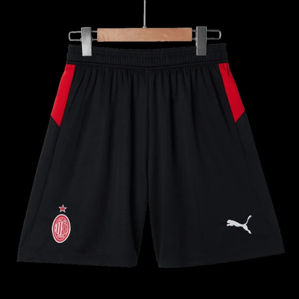 AC Milan Home Soccer Shorts 2025/26 – Fan Version – badge and fabric details