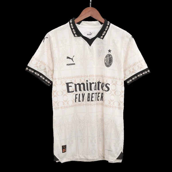 AC Milan X Pleasures Fourth Away Soccer Jersey 2023/24 – LIGHT VERSION – Player Version – jersey details