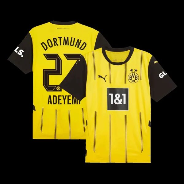 ADEYEMI #27 Borussia Dortmund Home Soccer Jersey – Fan Version – front view