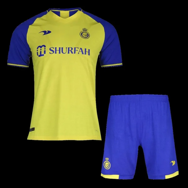 Al Nassr Home Soccer Kit – Jersey + Shorts 2022/23 – Fan Version – front view