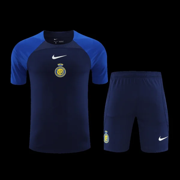 Al Nassr Pre-Match Soccer Kit – Jersey + Shorts 2023/24 – Fan Version – front view