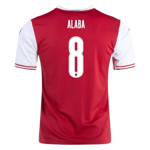 alaba-8-austria-home-soccer-jersey-2020-21-fan-version-120873-01 ALABA #8 Austria Home Soccer Jersey 2020/21 β Fan Version β front view