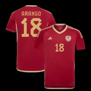 arango-18-venezuela-home-soccer-jersey-copa-america-fan-version-01 ARANGO #18 Venezuela Home Soccer Jersey Copa America β Fan Version β front view