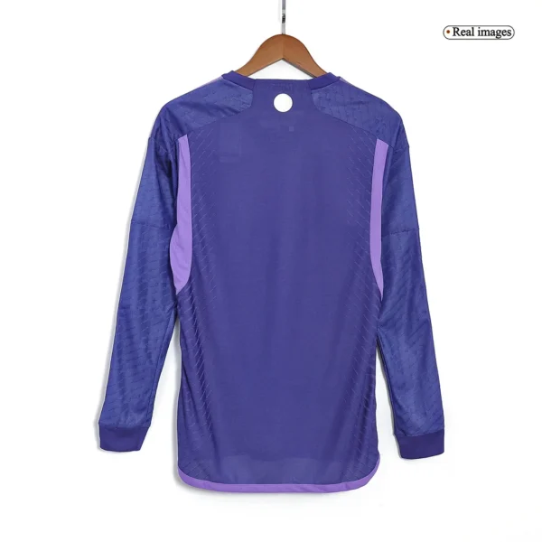 Argentina 3 Stars Away Long Sleeve Soccer Jersey 2022 – Player Version – back view