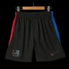 Barcelona Away Soccer Shorts – Fan Version – badge and fabric details