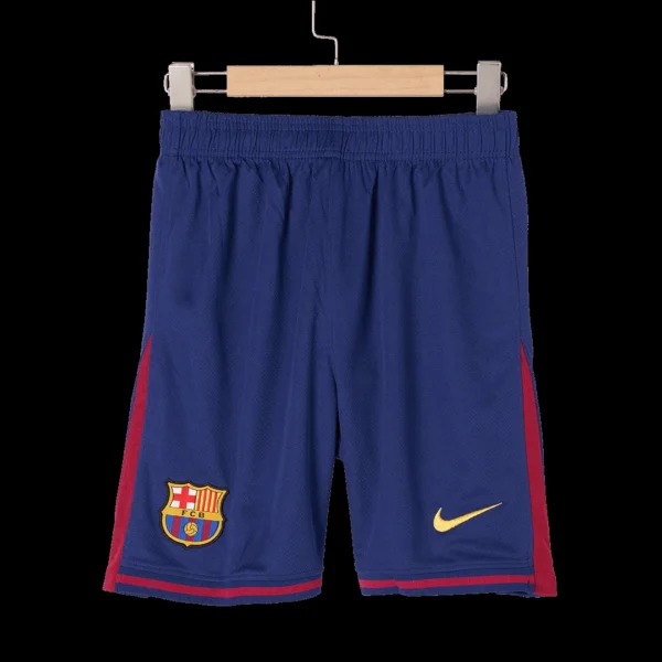 Barcelona Home Soccer Shorts 2025/26 – Fan Version – badge and fabric details