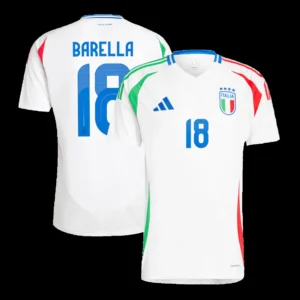 BARELLA #18 Italy Away Soccer Jersey Euro – Fan Version – front view