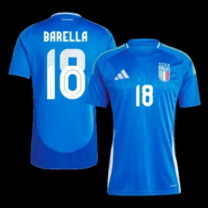 BARELLA #18 Italy Home Soccer Jersey Euro – Fan Version – front view