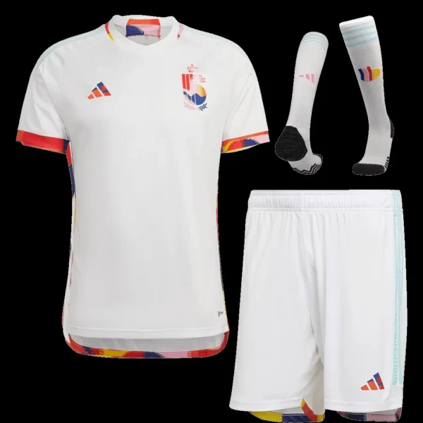 Belgium Away Soccer Jersey Kit(Jersey+Shorts+Socks) 2022 – Fan Version – front view
