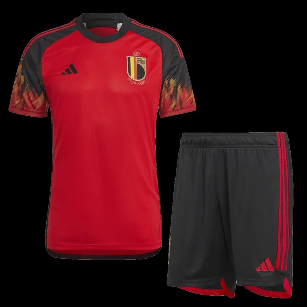 Belgium Home Soccer Jersey Kit(Jersey+Shorts+Socks) 2022 – Fan Version – front view