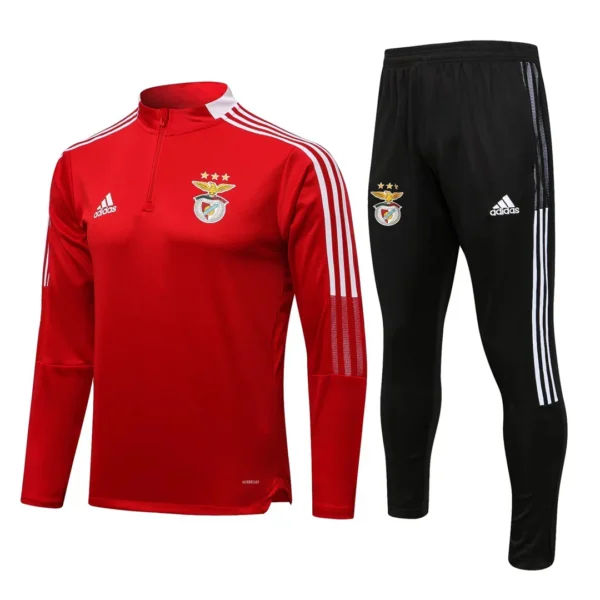 Benfica Zipper Sweatshirt Kit(Top+Pants) 2021/22 – Fan Version – front view