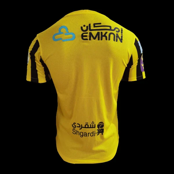 benzema-9-al-ittihad-saudi-home-soccer-jersey-2022-23-fan-version-333518-04 BENZEMA #9 Al Ittihad Saudi Home Soccer Jersey 2022/23 β Fan Version β badge and fabric details