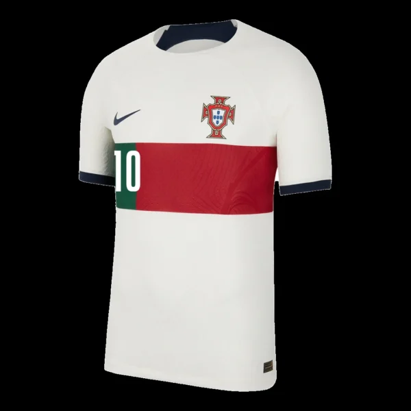 BERNARDO #10 Portugal Away Soccer Jersey 2022 – Player Version – back view