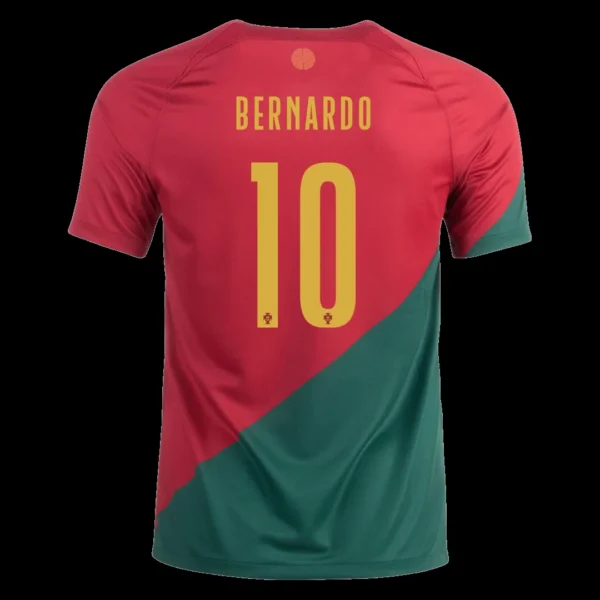 BERNARDO #10 Portugal Home Soccer Jersey 2022 – Fan Version – front view